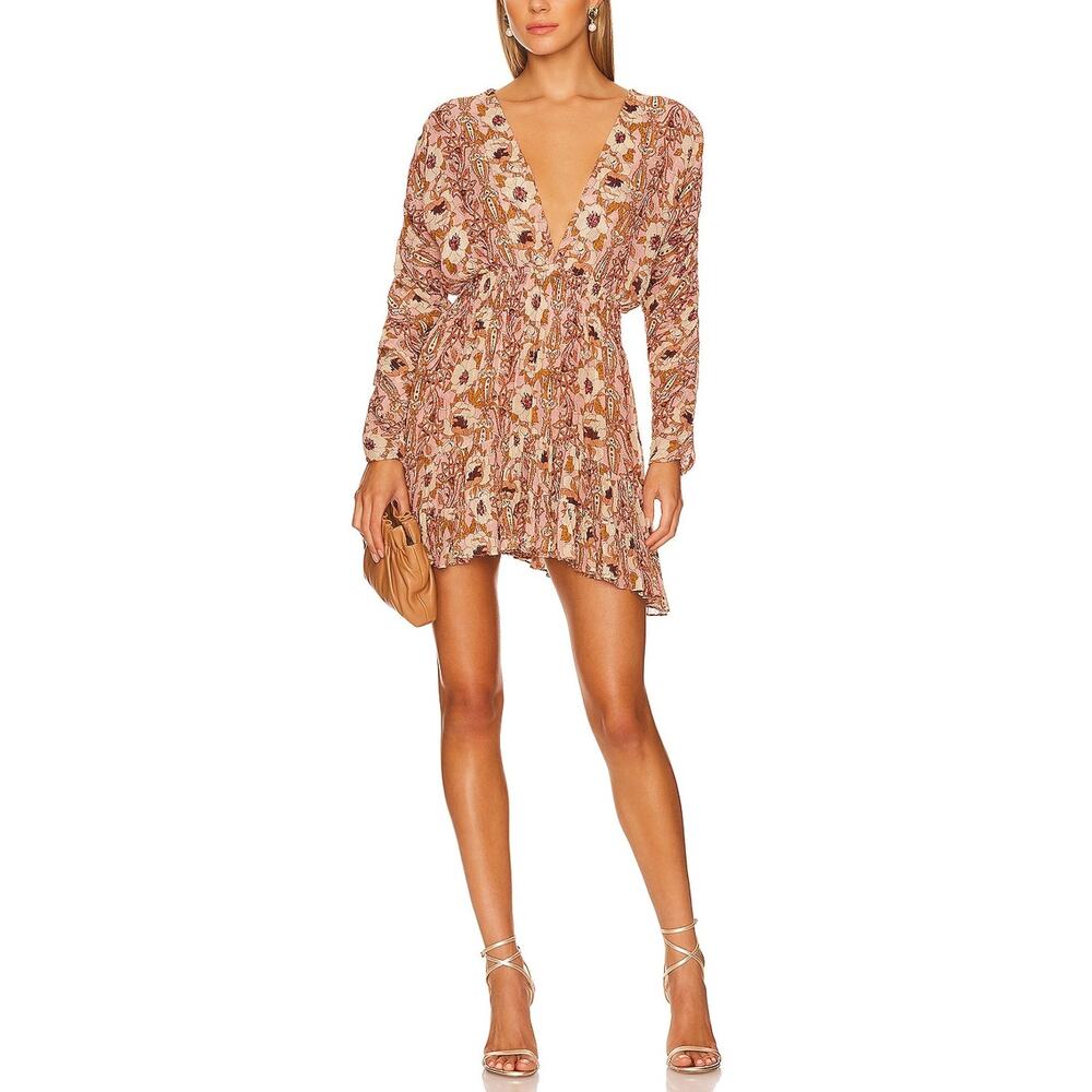 Misa Los Angeles Floral Multicolor Chiara Dress Size XS